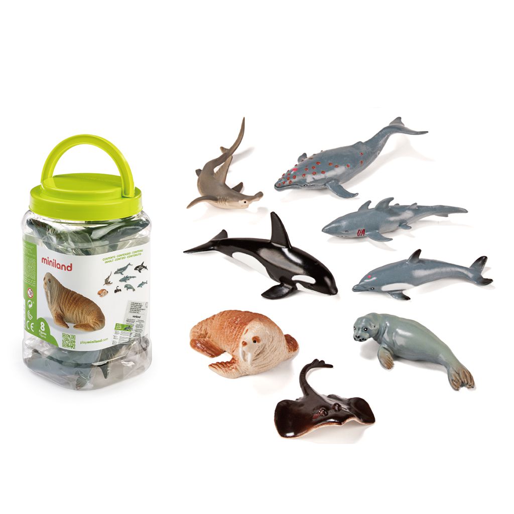 ML000117 - 【西班牙miniland】動物星球8件組-海洋動物