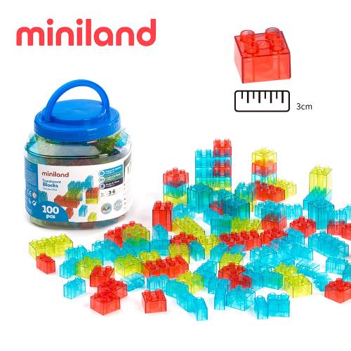 ML000198 - 【西班牙miniland】透明/透光積木100入
