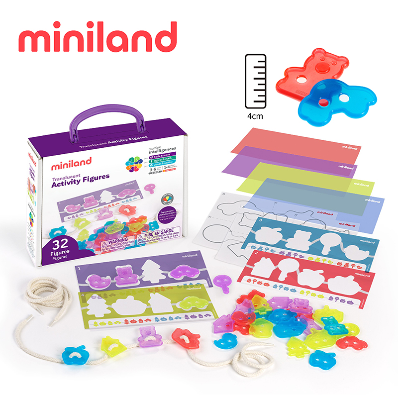ML000205 - 【西班牙miniland】半透明/透光配對分類&穿繩組
