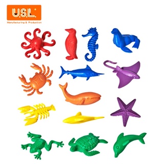 F1011A01 - 水生動物組(14形,6色,84PCS)
