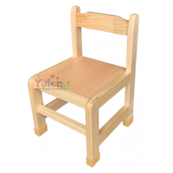 YA-048-05 - 七代椅(原木色)(附腳套)  座高25cm